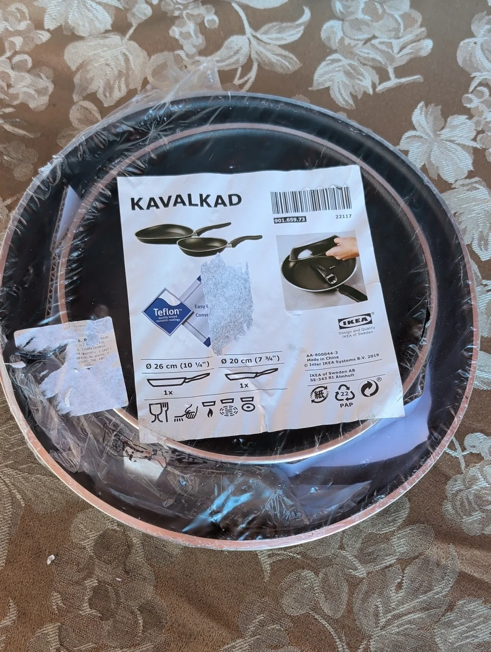 IKEA KAVALKAD Black Non-Stick Pan , Set of 2